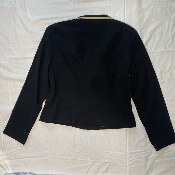 Vintage SIGNATURE ROBBIE BEE Skirt Blouse Suit Polka Dot Peplum Womens 10 Black - Picture 4 of 6